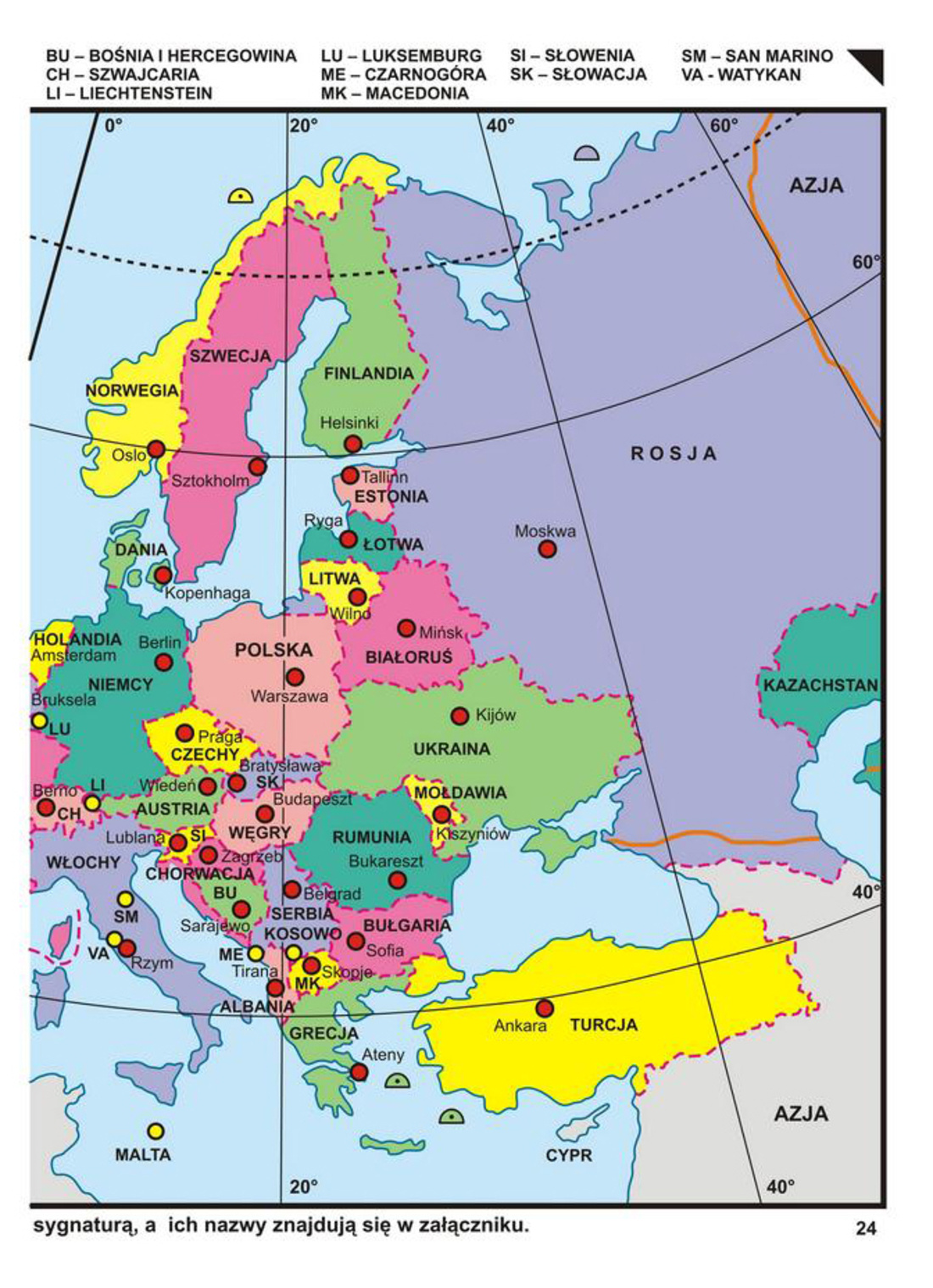 Europa Panstwa I Stolice Quiz Kraje I Stolice Europy Test - Margaret Wiegel